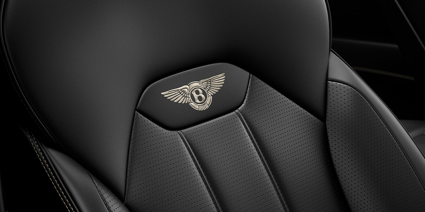 Bentley Bangkok Bentley Bentayga SUV seat detail in Beluga black hide